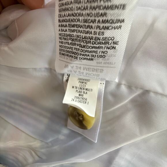 Janie and Jack Plaid Linen Cotton Blazer Jacket Boys 18 24 Mos Blue Pink Preppy - Picture 13 of 16